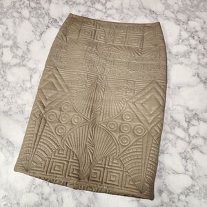 Gianni Versace Vintage Leather Quilted Pencil Skirt